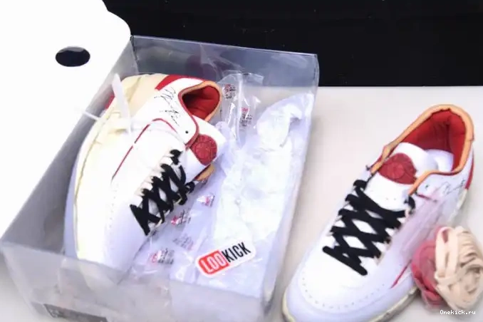 One Kick Retro White Low Red Jordan Off-White SP DJ4375-106 2 0520